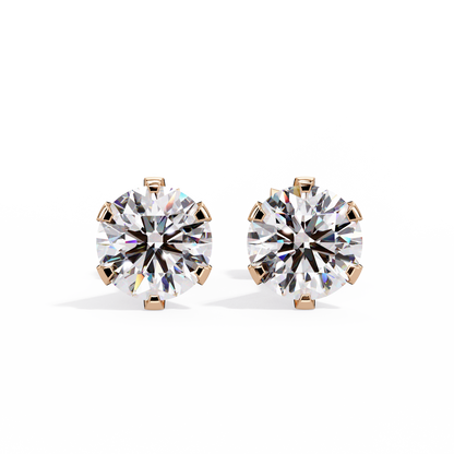 1.80 CT Round Lab Diamond Stud Earrings