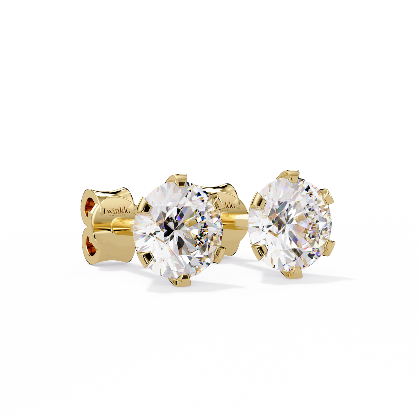 1.80 CT Round Lab Diamond Stud Earrings