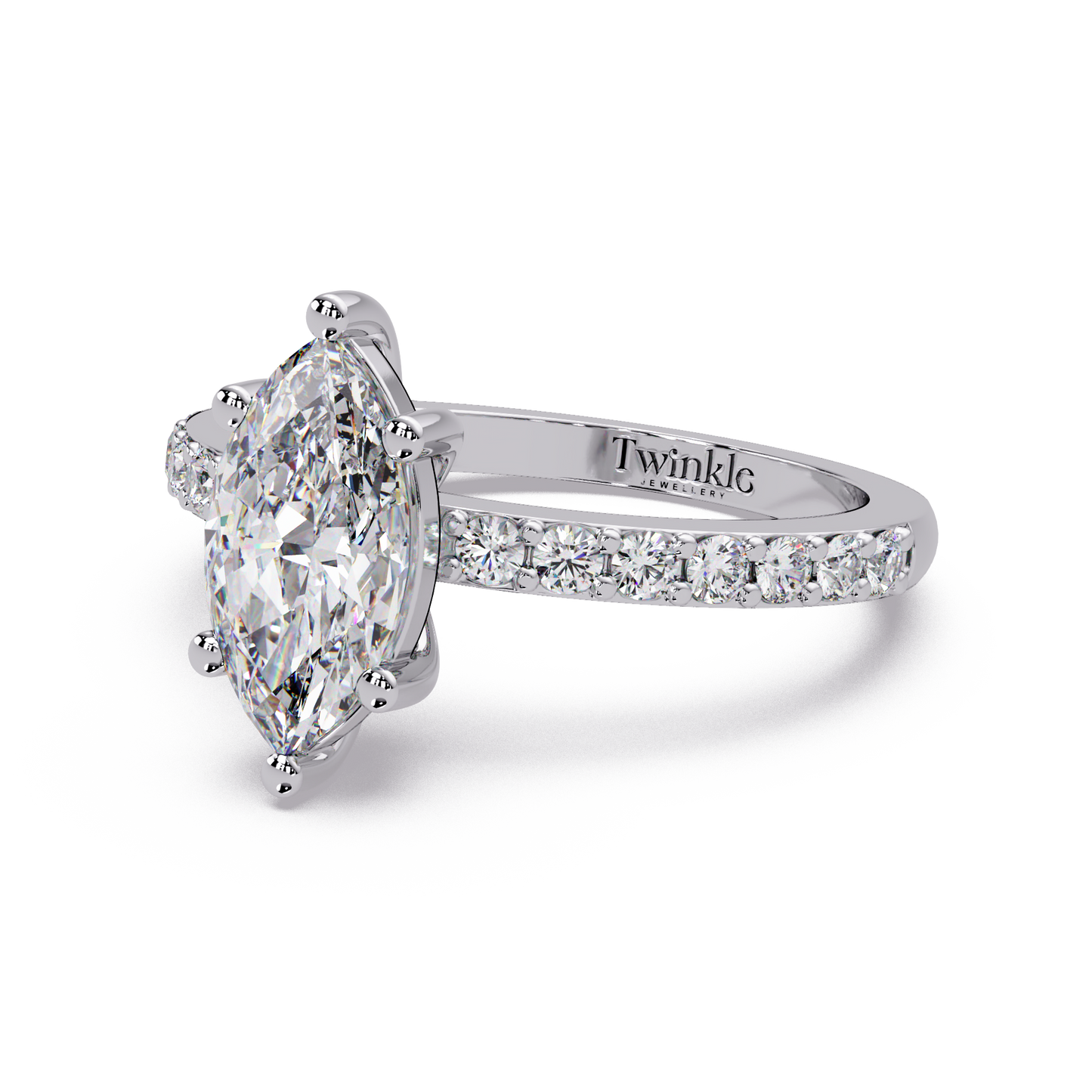 1.48 CT Marquise Shape Lab Diamond Ring