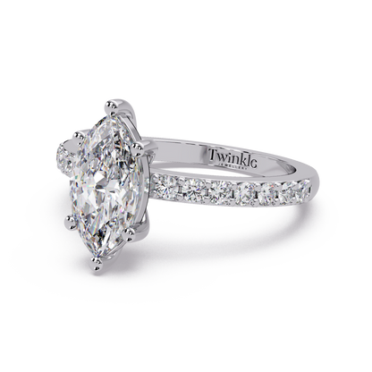 1.48 CT Marquise Shape Lab Diamond Ring