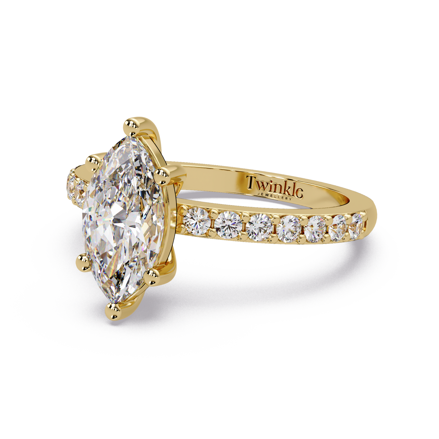 1.48 CT Marquise Shape Lab Diamond Ring