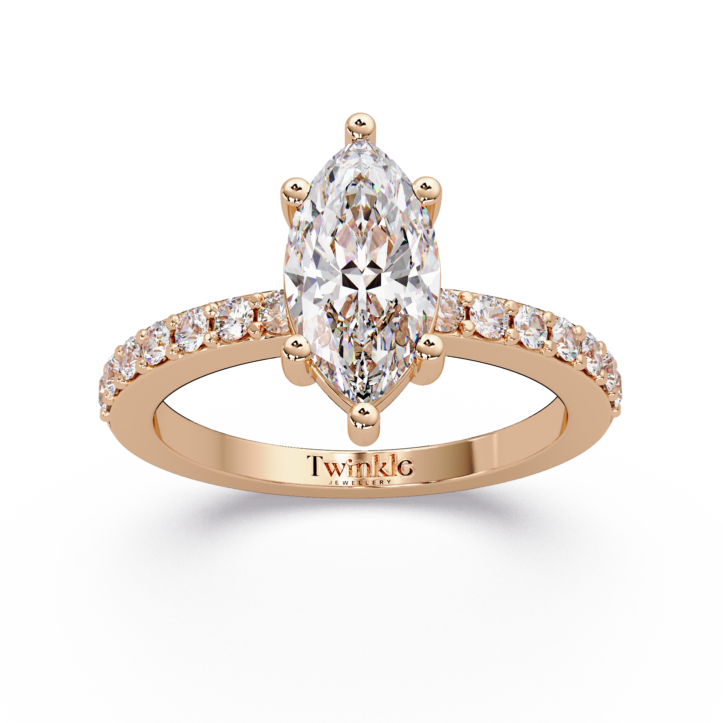 1.48 CT Marquise Shape Lab Diamond Ring