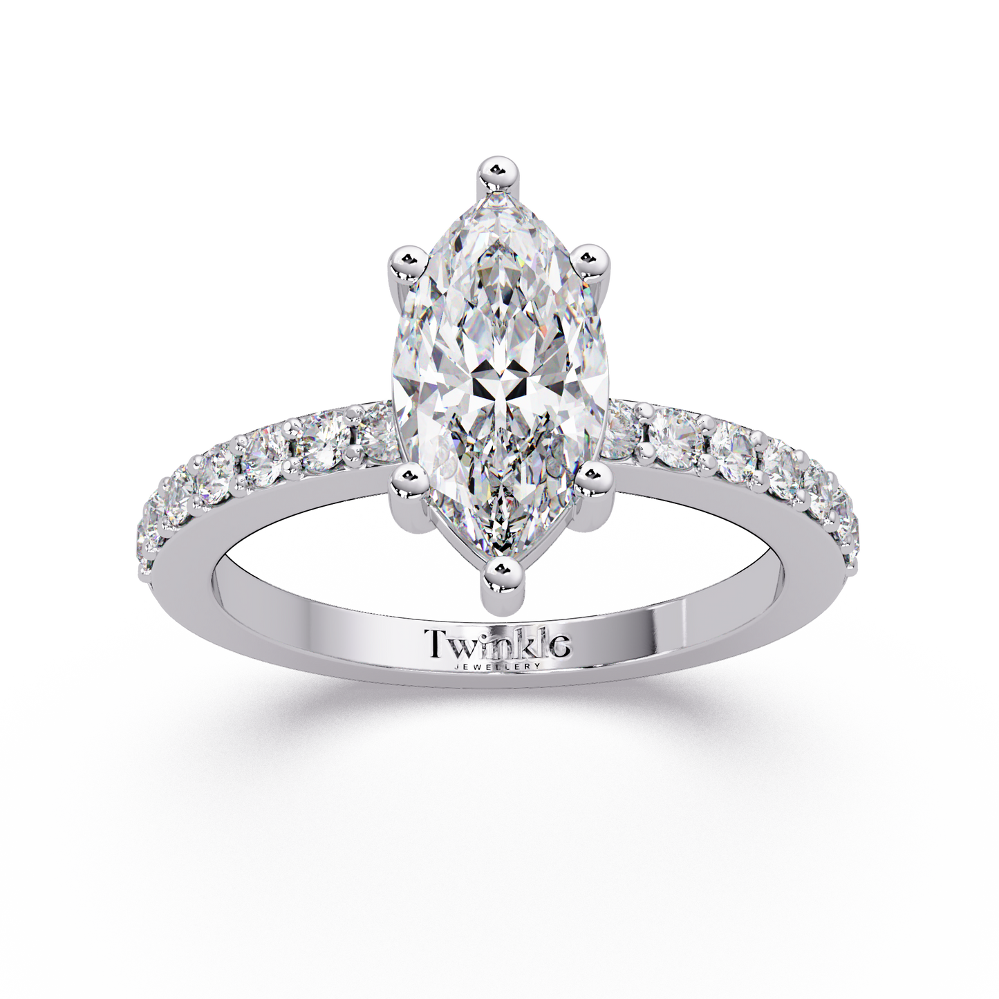 1.48 CT Marquise Shape Lab Diamond Ring