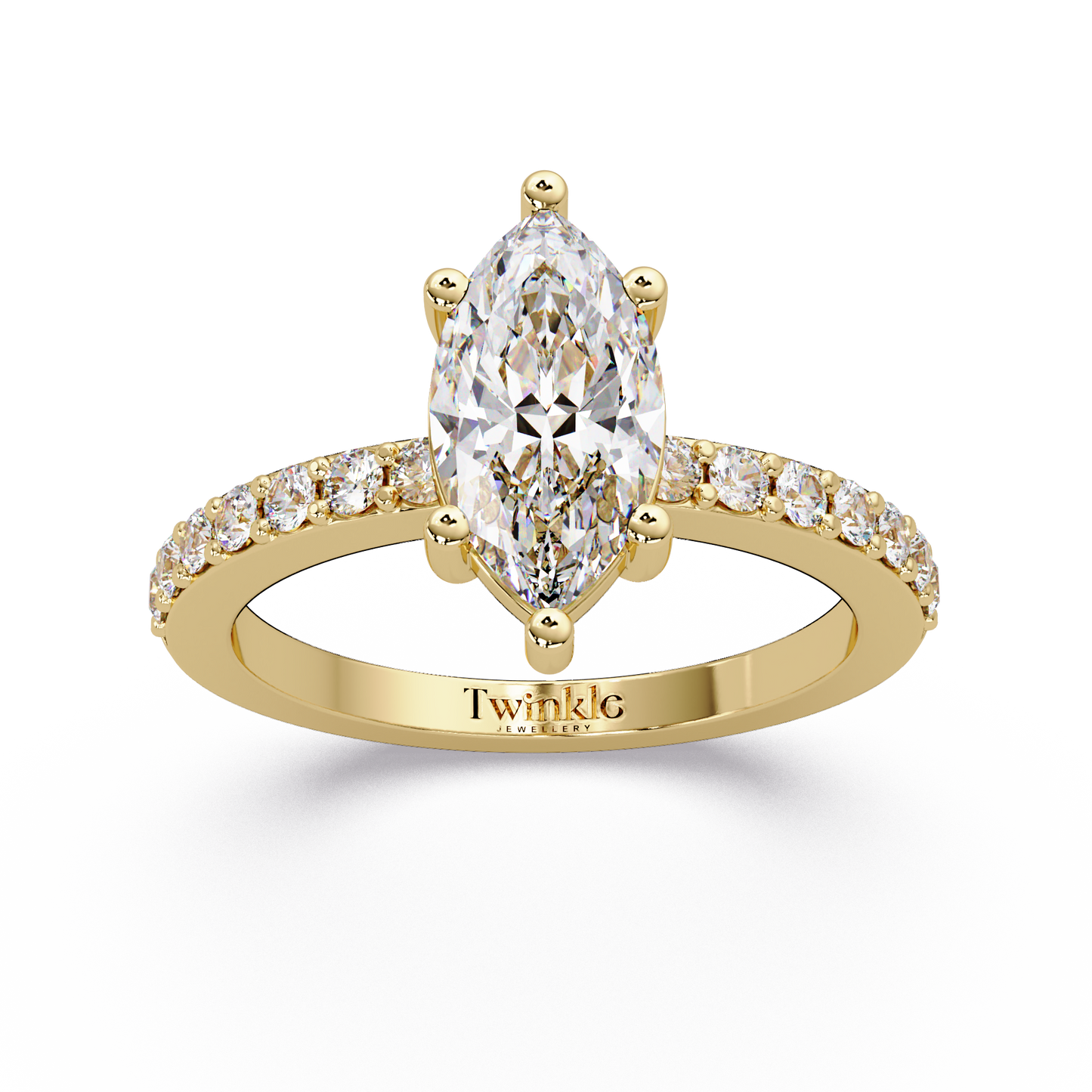 1.48 CT Marquise Shape Lab Diamond Ring