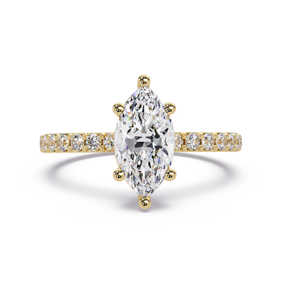 1.48 CT Marquise Shape Lab Diamond Ring