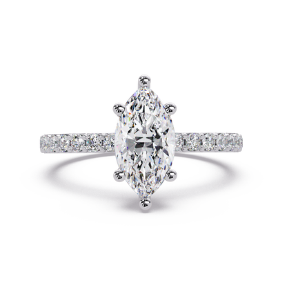 1.48 CT Marquise Shape Lab Diamond Ring