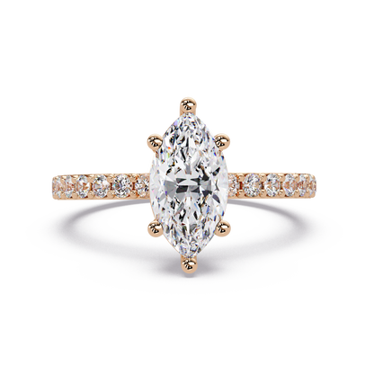 1.48 CT Marquise Shape Lab Diamond Ring