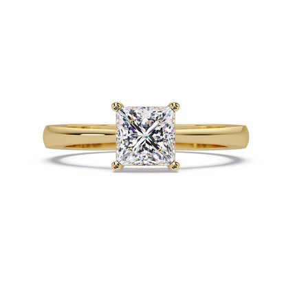 1 CT Princess Cut Solitaire Lab Diamond Ring