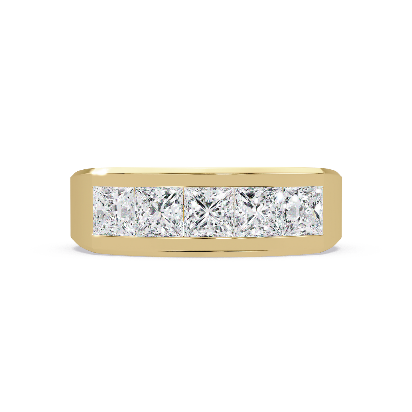 1.4 CT Princess Cut Lab Diamond Men's Ring