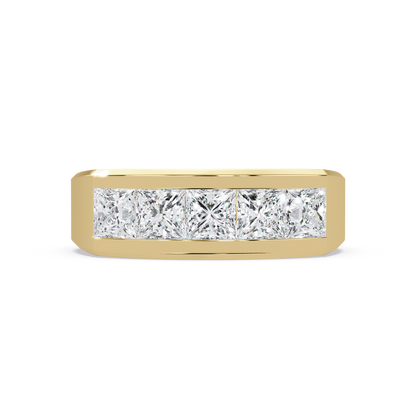 1.4 CT Princess Cut Lab Diamond Men's Ring