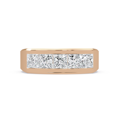 1.4 CT Princess Cut Lab Diamond Men's Ring