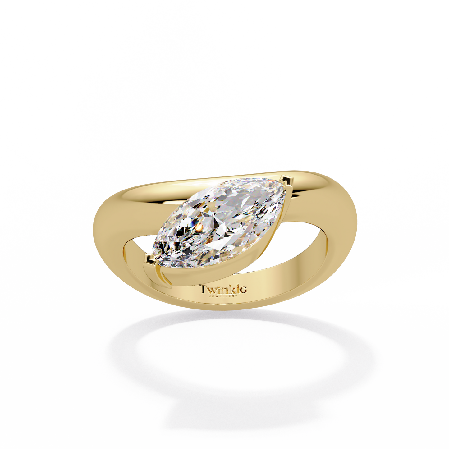 2 CT Marquise Pinky Ring