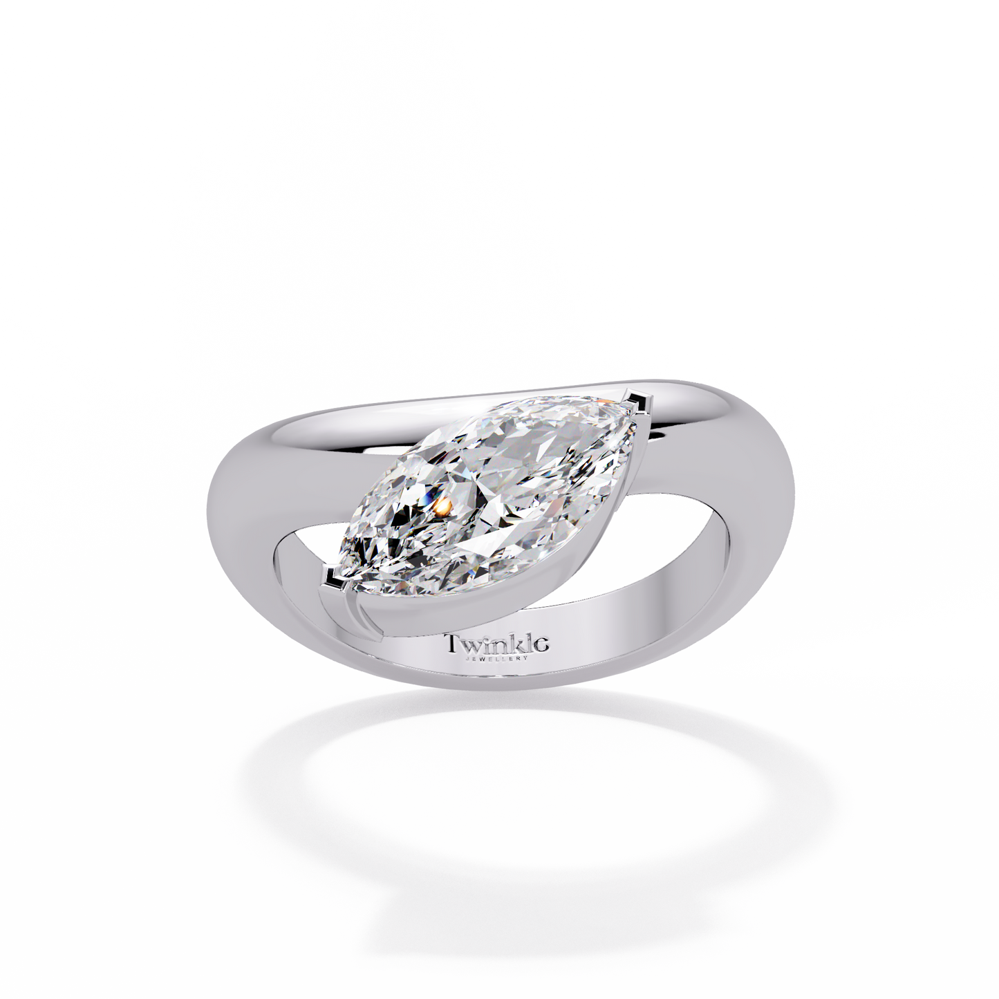 2 CT Marquise Pinky Ring