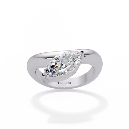 2 CT Marquise Pinky Ring