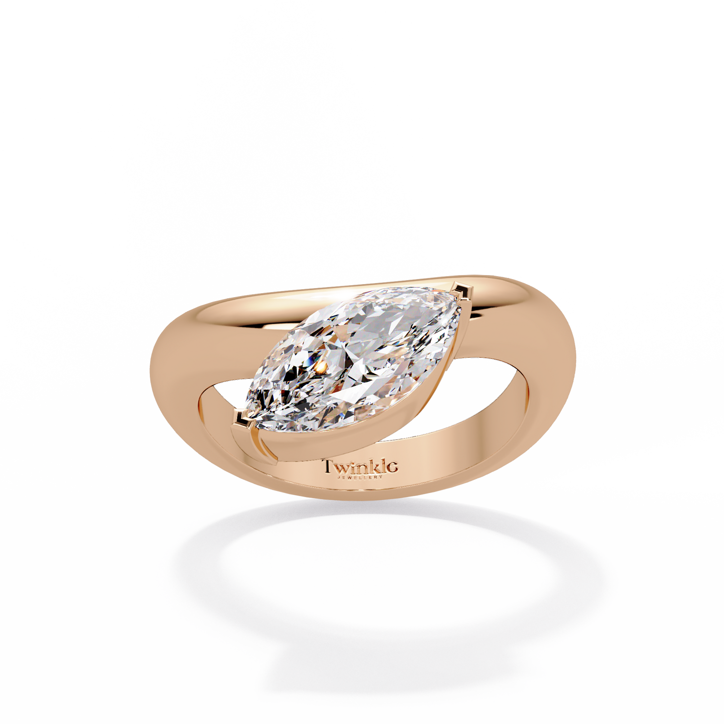 2 CT Marquise Pinky Ring
