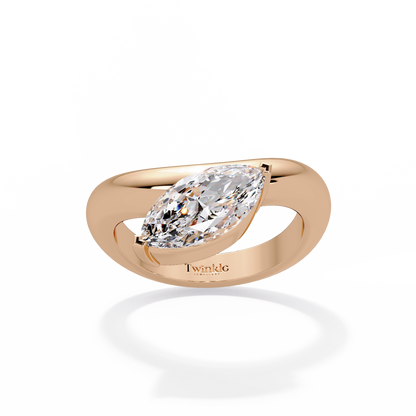 2 CT Marquise Pinky Ring