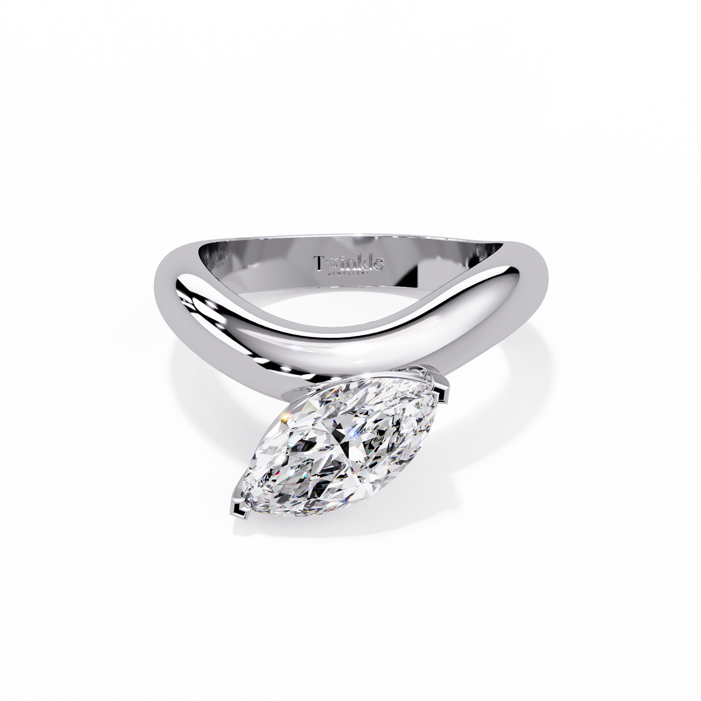 2 CT Marquise Pinky Ring