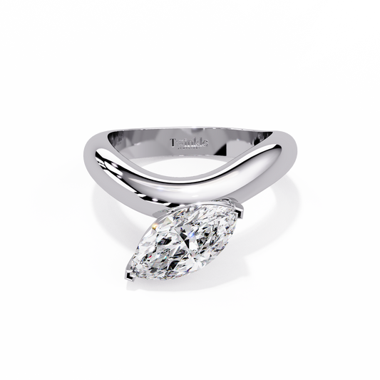 2 CT Marquise Pinky Ring