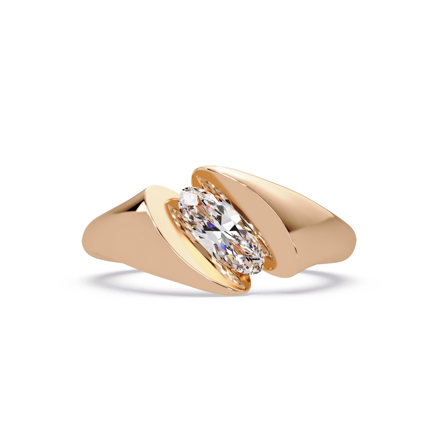 Oval 1 CT Solitaire Lab-Grown Diamond Ring