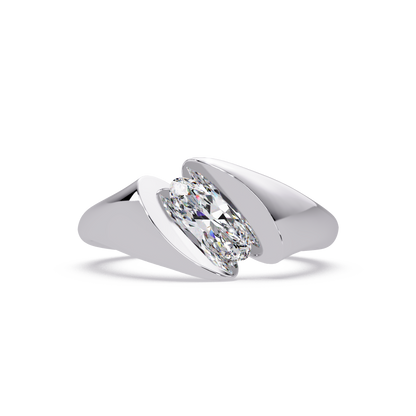 Oval 1 CT Solitaire Lab-Grown Diamond Ring