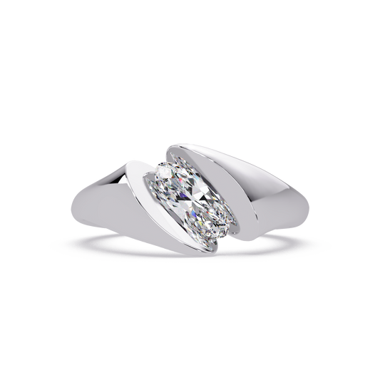Oval 1 CT Solitaire Lab-Grown Diamond Ring