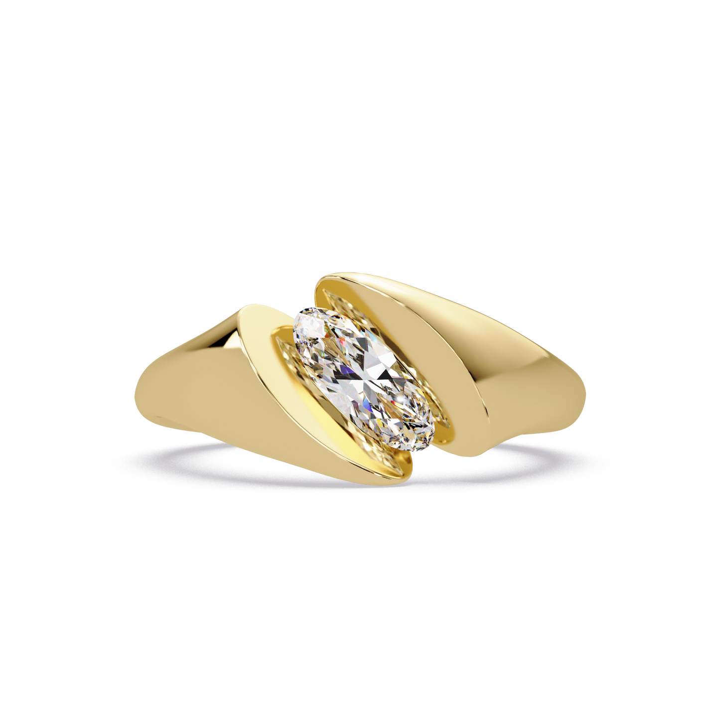 Oval 1 CT Solitaire Lab-Grown Diamond Ring