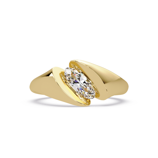 Oval 1 CT Solitaire Lab-Grown Diamond Ring