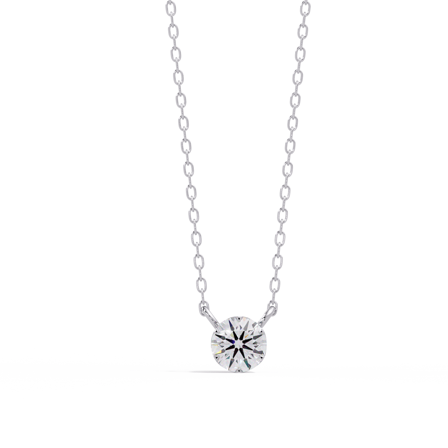 Round Solitaire Lab-Grown Diamond Necklace