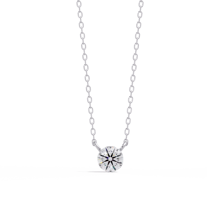 Round Solitaire Lab-Grown Diamond Necklace