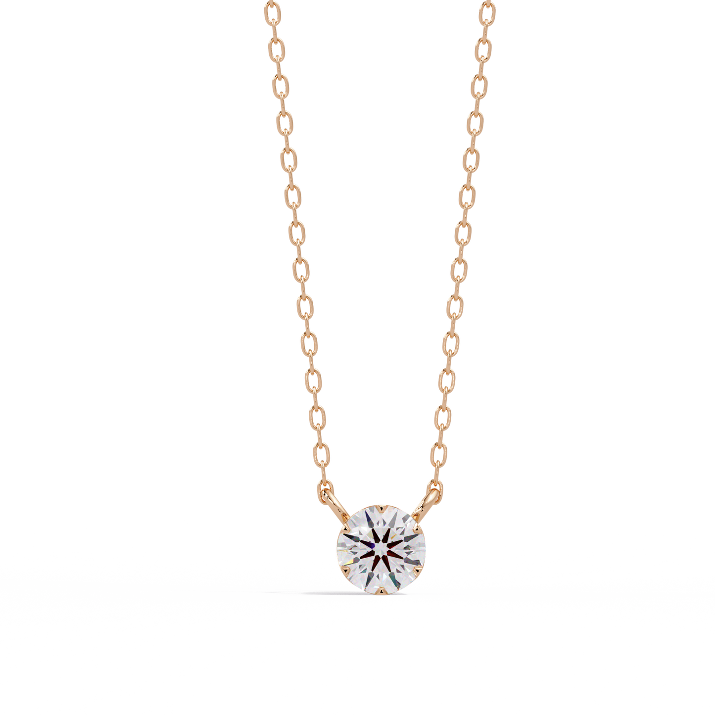 Round Solitaire Lab-Grown Diamond Necklace