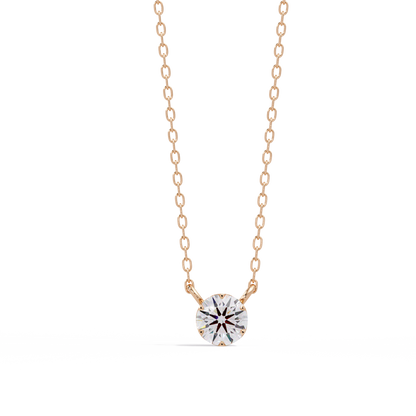 Round Solitaire Lab-Grown Diamond Necklace