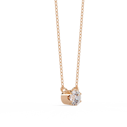 Round Solitaire Lab-Grown Diamond Necklace