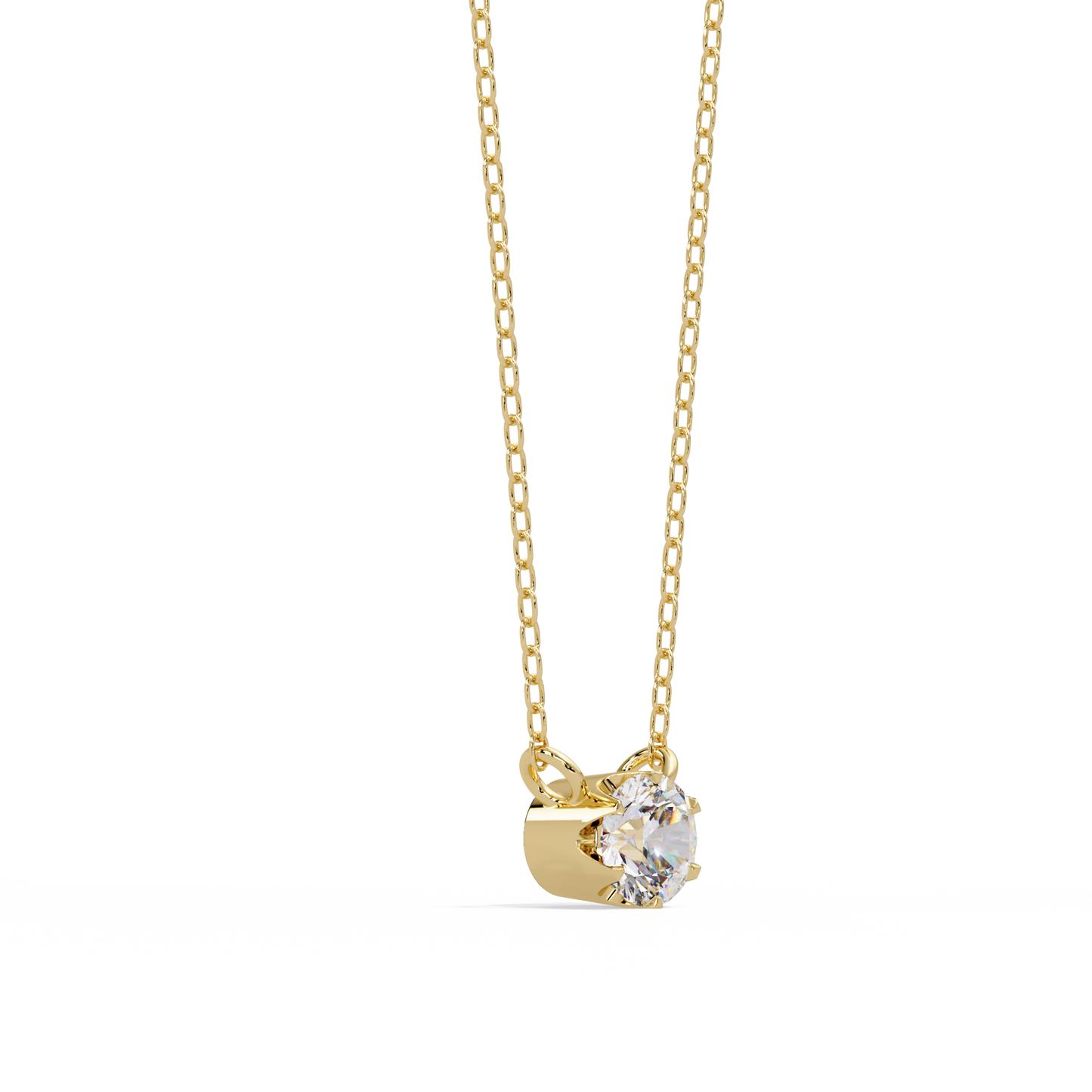 Round Solitaire Lab-Grown Diamond Necklace