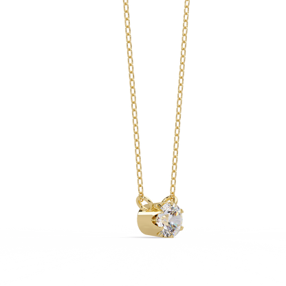 Round Solitaire Lab-Grown Diamond Necklace