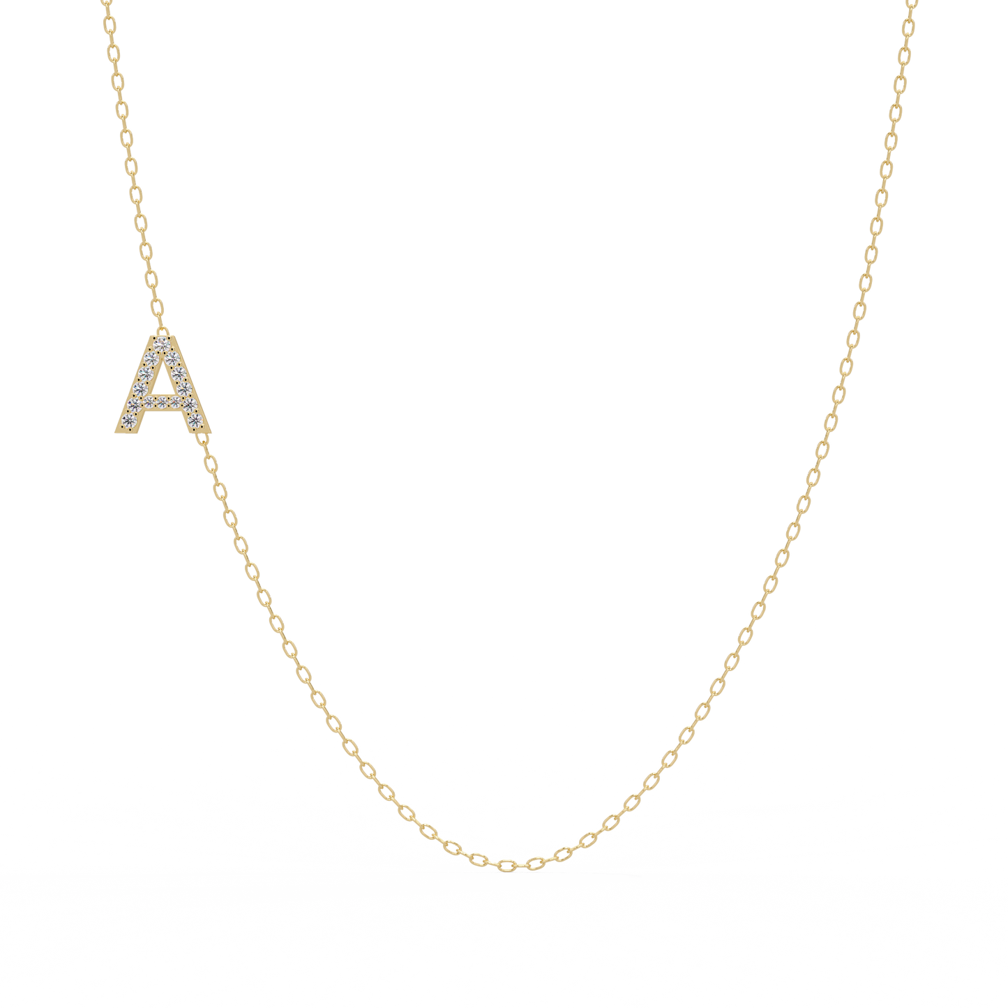 Diamond Initial Necklace