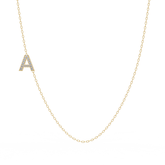 Diamond Initial Necklace