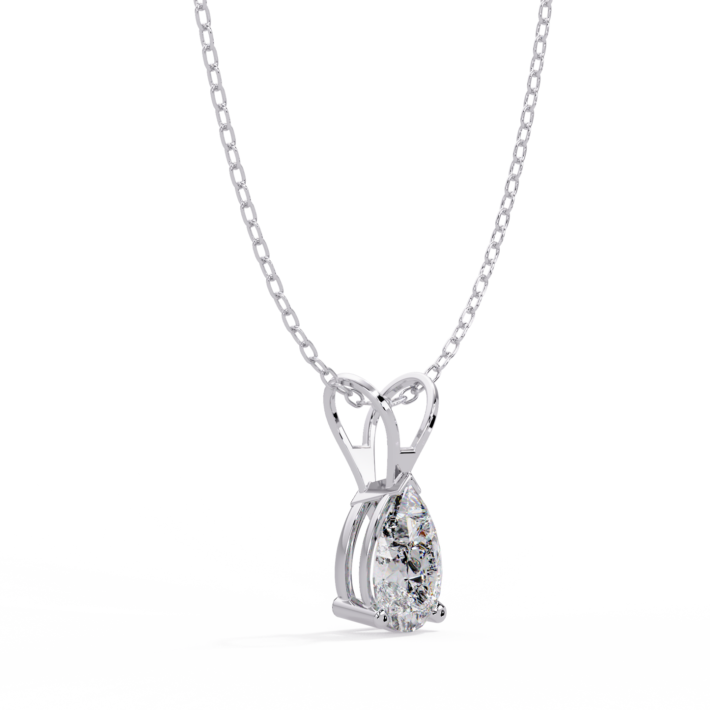 1 CT Pear Shape Lab Diamond Pendant