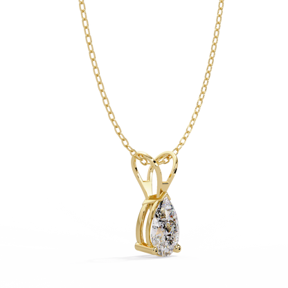 1 CT Pear Shape Lab Diamond Pendant