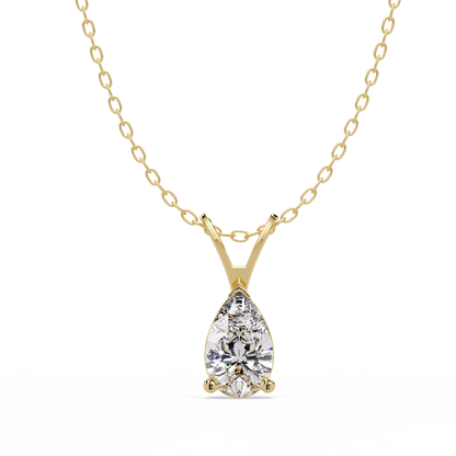 1 CT Pear Shape Lab Diamond Pendant