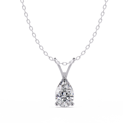 1 CT Pear Shape Lab Diamond Pendant
