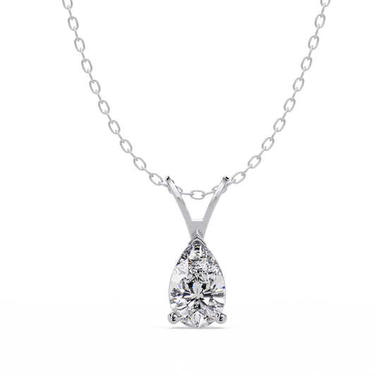 1 CT Pear Shape Lab Diamond Pendant