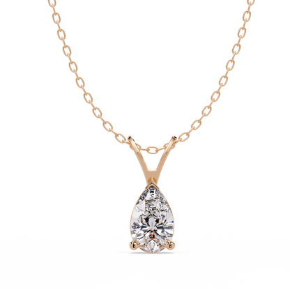 1 CT Pear Shape Lab Diamond Pendant