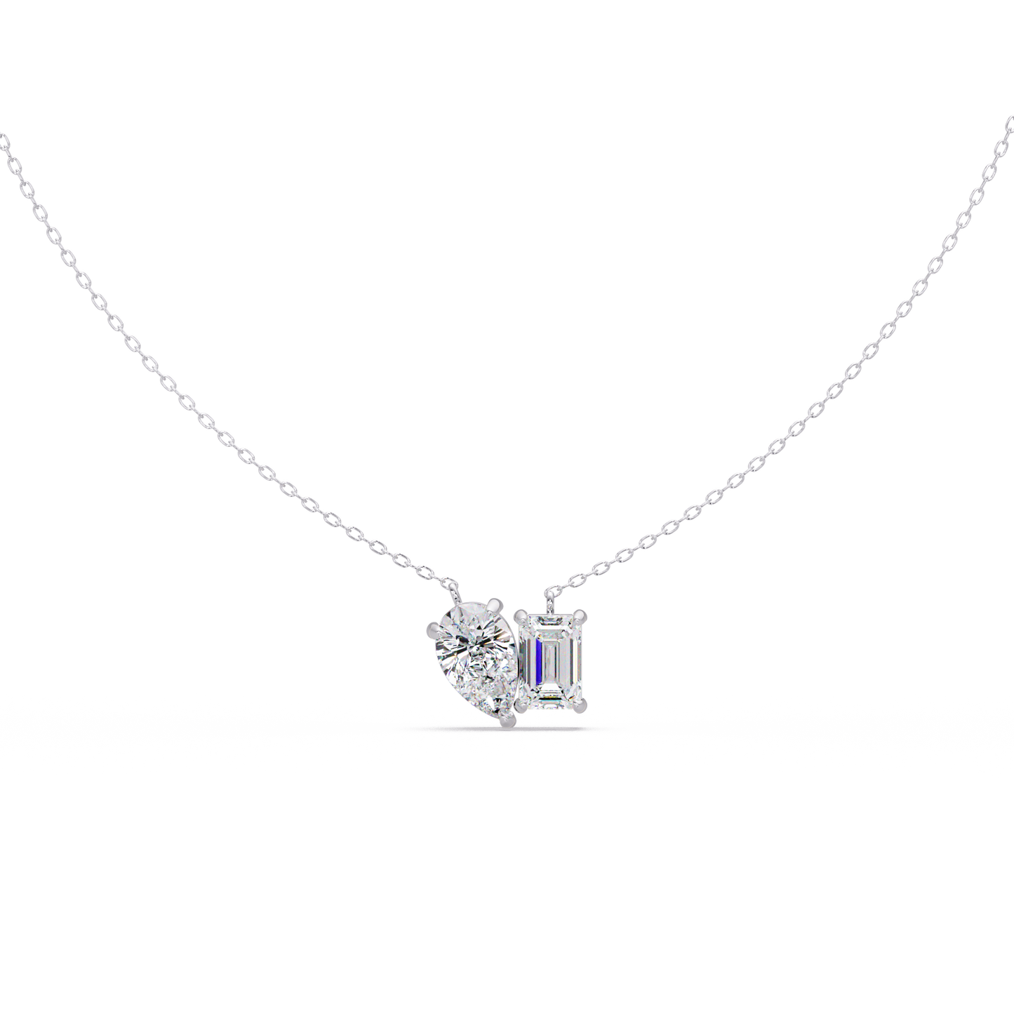 Pear And Emerald Lab Diamond Toi Moi Pendant