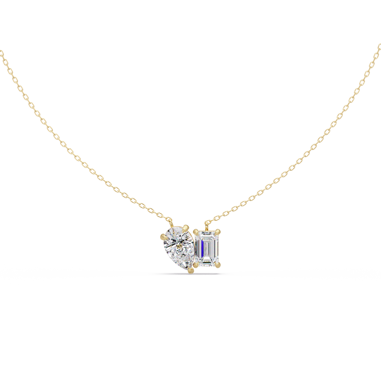 Pear And Emerald Lab Diamond Toi Moi Pendant