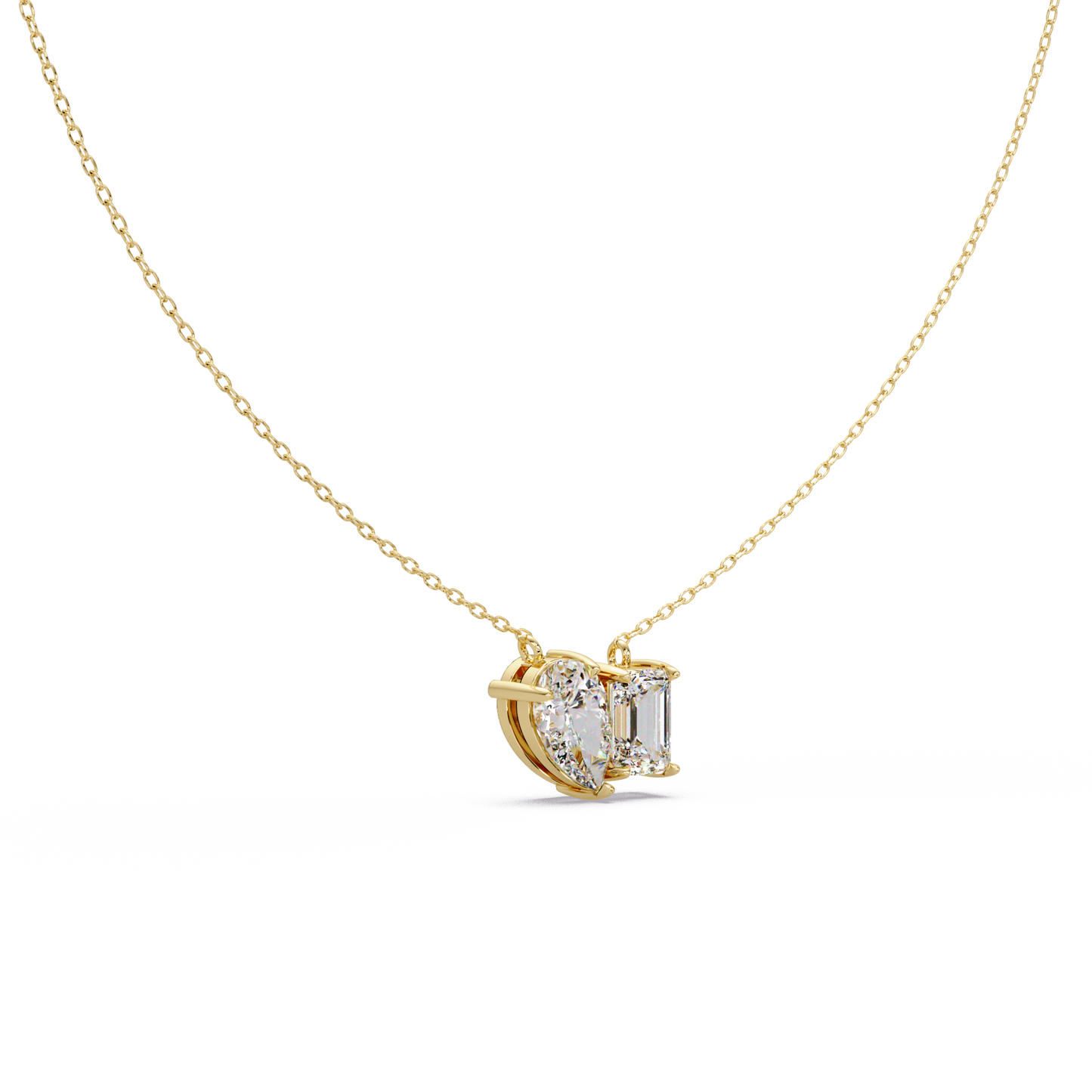 Pear And Emerald Lab Diamond Toi Moi Pendant