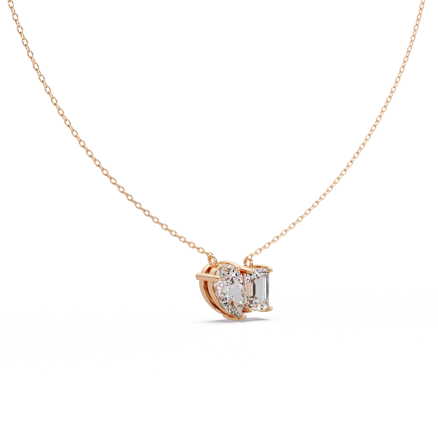 Pear And Emerald Lab Diamond Toi Moi Pendant