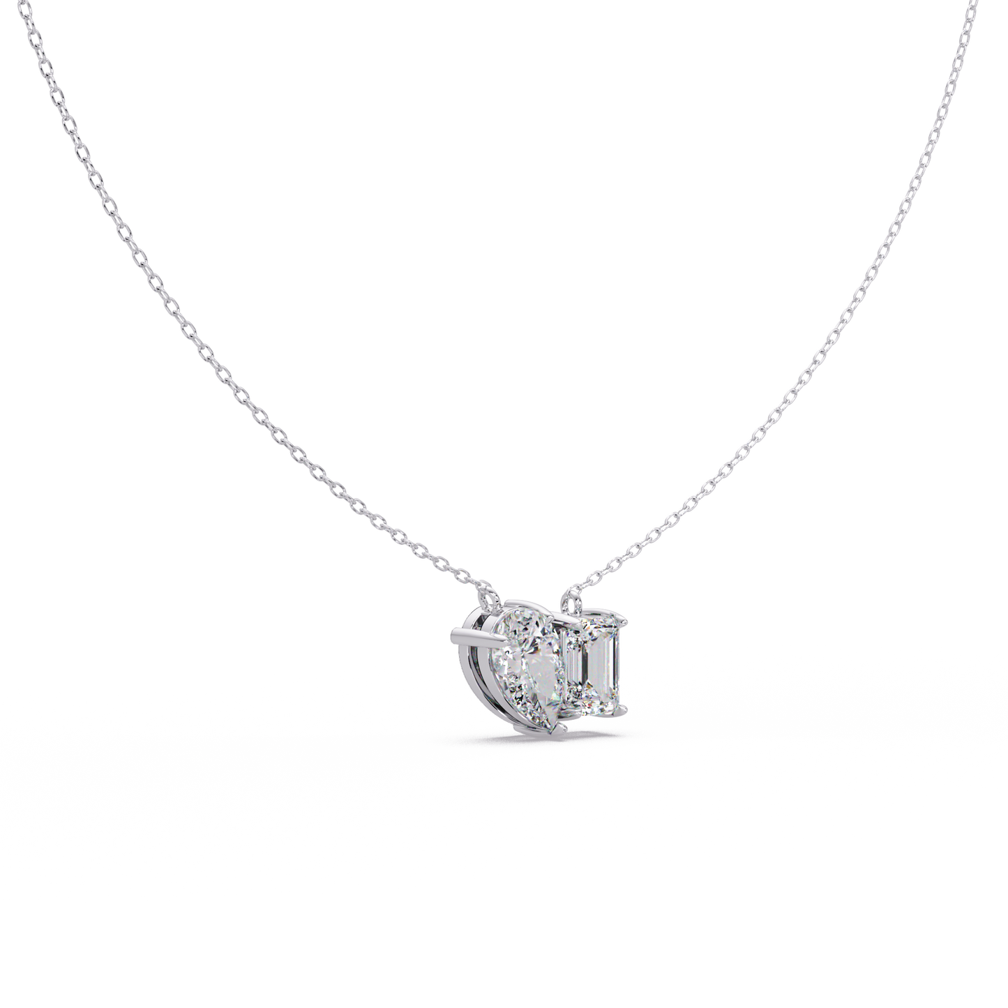 Pear And Emerald Lab Diamond Toi Moi Pendant