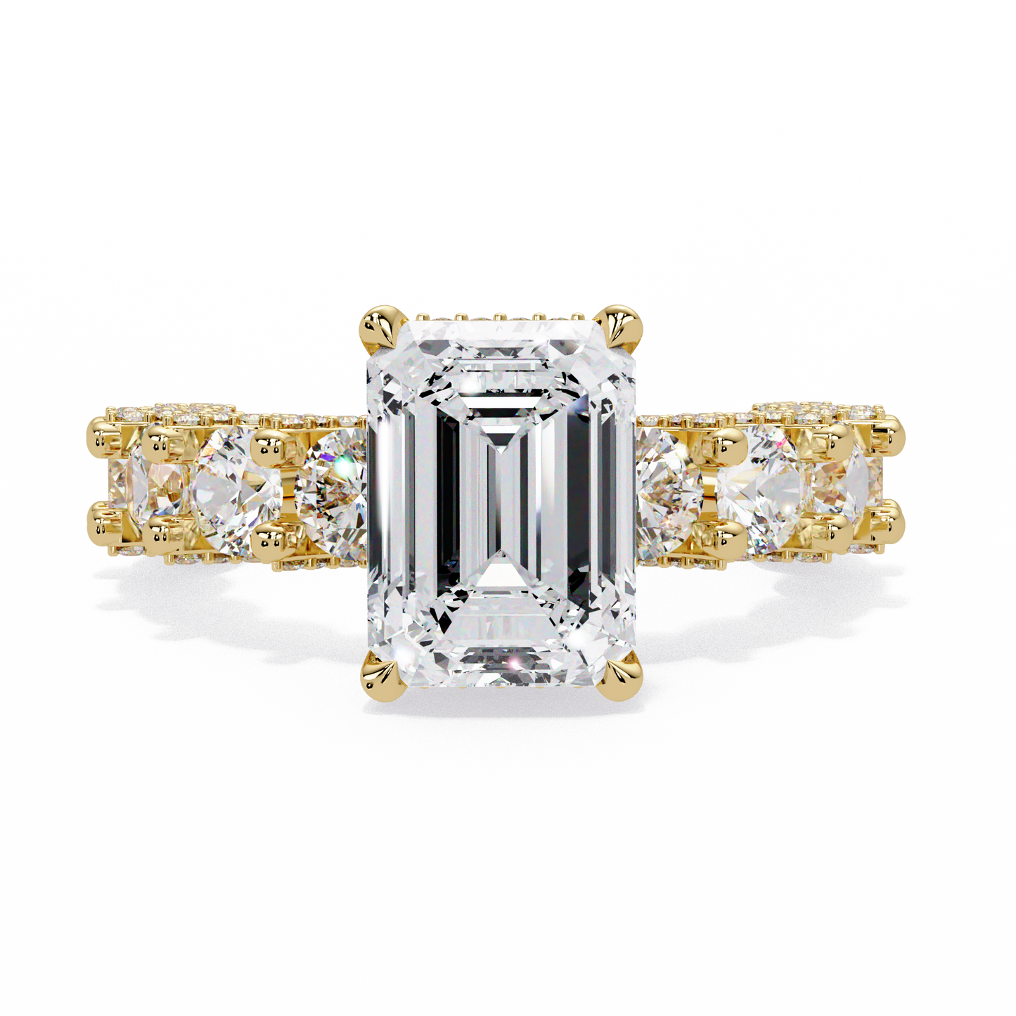 7.62 CT Emerald Shape Lab Diamond Ring