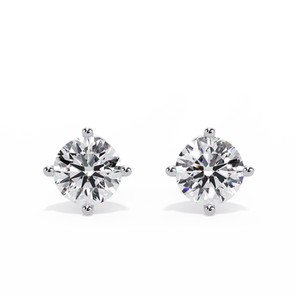 10 CT Round Lab Diamond Stud Earrings
