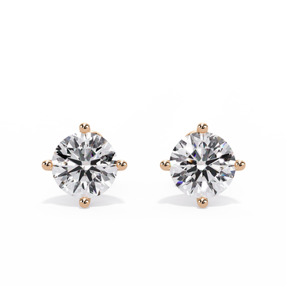 10 CT Round Lab Diamond Stud Earrings